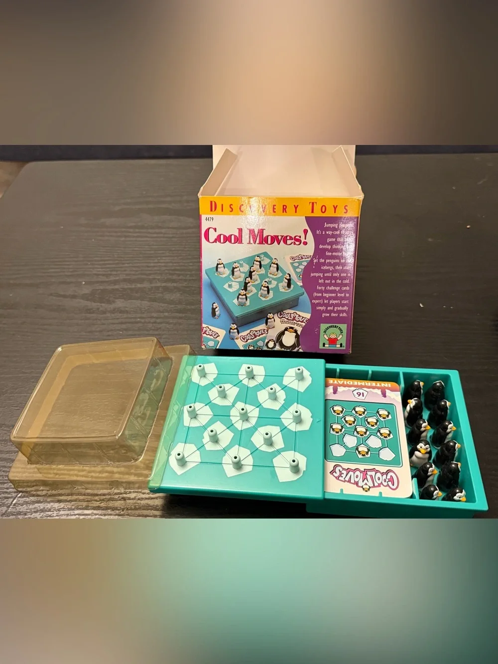 Discovery Toys Cool Moves! Jumping Penguins Strategy Game, Challenge Cards, 4479